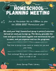 2026 Homeschool Planning Meeting