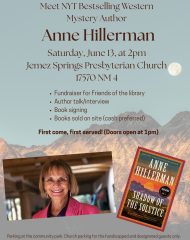 Anne Hillerman’s Author Talk/Interview and Book Signing!