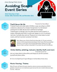 Avoiding Scams Event Series