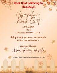 Book Chat: New Day & Time, Same Great Fun!
