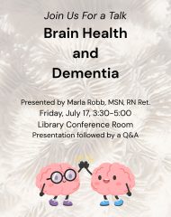 Brain Health Talk, July 17, 2026