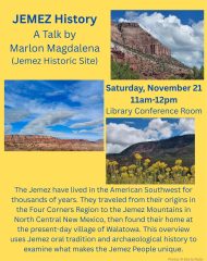 “Jemez History”: A Talk by Marlon Magdalena (Jemez Historic Site)