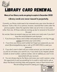 Library Card Renewal