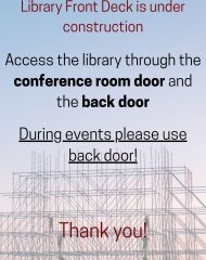 Library Front Deck Construction