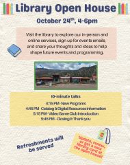 Library Open House (Oct. 24, 2026)