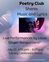 Poetry Club Shared Music & Lyrics (July 22)