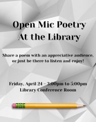 Poetry Month Event: Open Mic