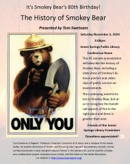 The History of Smokey Bear